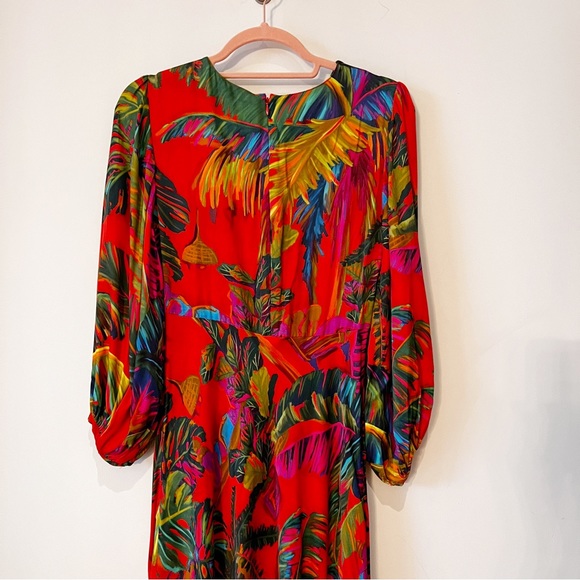 NWT Farm Rio Urban Jungle Cut-Out Midi-Dress size small - Picture 9 of 16